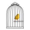 Wandsticker Vogelkäfig
