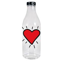 Milchflasche mit Herz