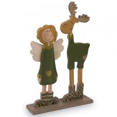 Weihnachtsdeko Engel mit Elch