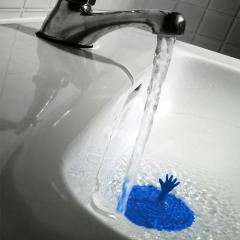 Help! Abfluss- & Badewannen-Stöpsel Hand - blau
