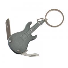 Gitarre Schlüsselanhänger mit Taschenmesser