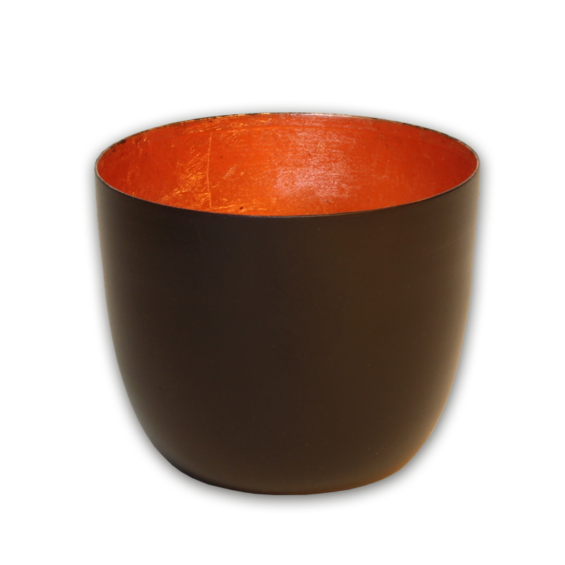 Geschenkwichtel - Windlicht schwarz kupfer